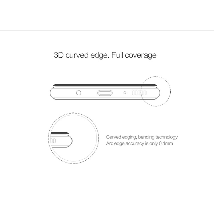 NILLKIN 3D CP+ Max for Samsung Galaxy S8 G950 Full Size Tempered Glass Screen Protector Anti-explosion - Black-5