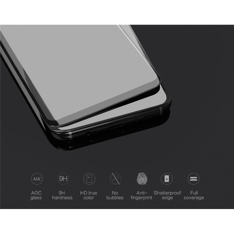 NILLKIN 3D CP+ Max for Samsung Galaxy S8+ G955 Full Screen Tempered Glass Protector Film Anti-explosion - Black-2