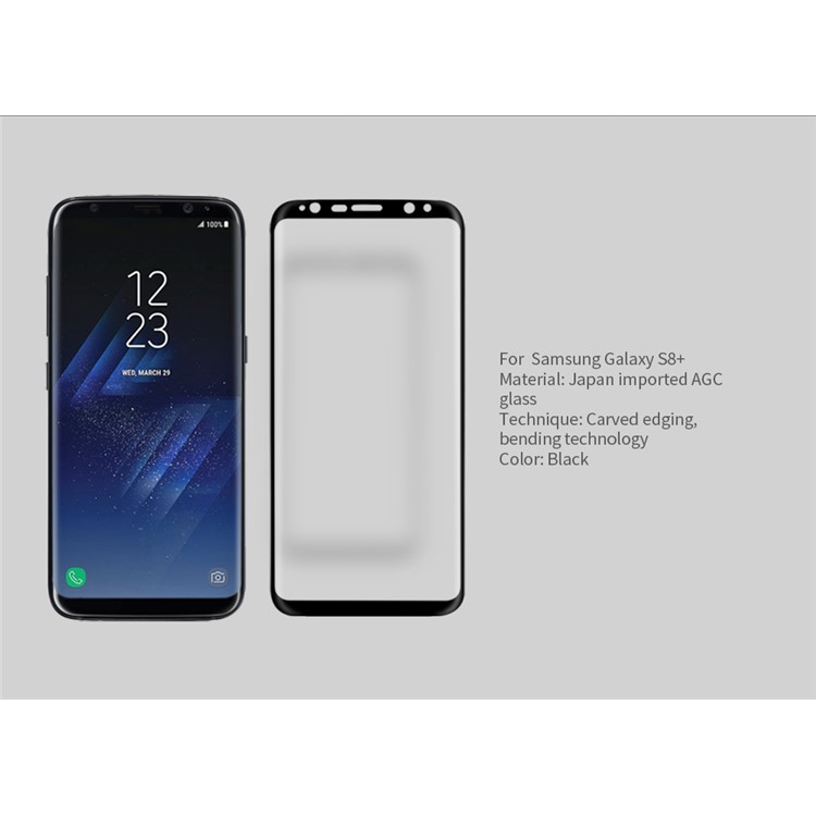 NILLKIN 3D CP+ Max for Samsung Galaxy S8+ G955 Full Screen Tempered Glass Protector Film Anti-explosion - Black-3