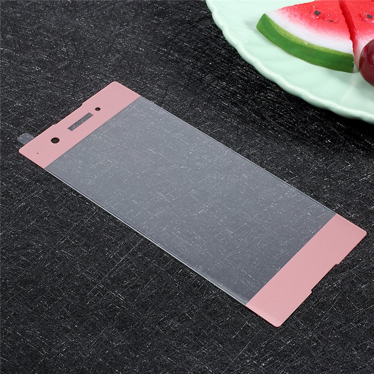 For Sony Xperia XA1 Full Screen Coverage Mobile Tempered Glass Protector Film Silk Printing - Rose Gold-3