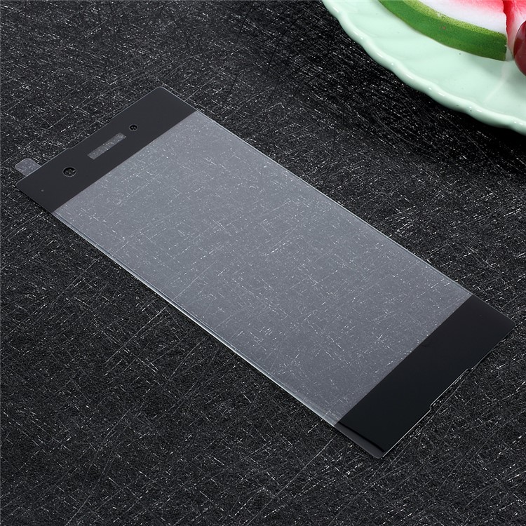 For Sony Xperia XA1 Full Coverage Tempered Glass Screen Protector Mobile Film Silk Printing - Black-6