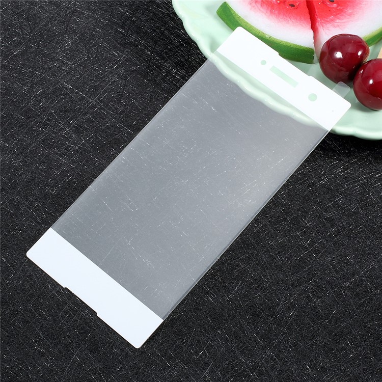 For Sony Xperia XA1 Full Coverage Mobile Tempered Glass Screen Protective Film Silk Printing - White-2