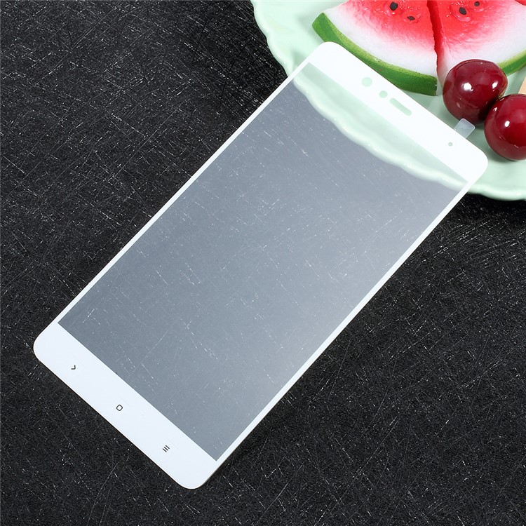 Silk Print Full Cover Tempered Glass Screen Protector Film for Xiaomi Mi 5s Plus - White-2