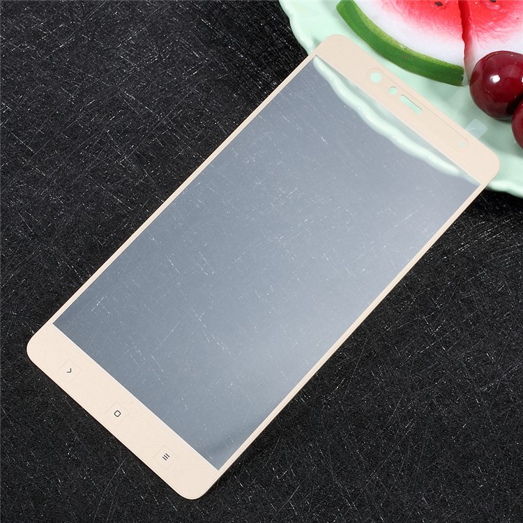 Full Size Tempered Glass Screen Protector Film Silk Print for Xiaomi Mi 5s Plus - Gold-2