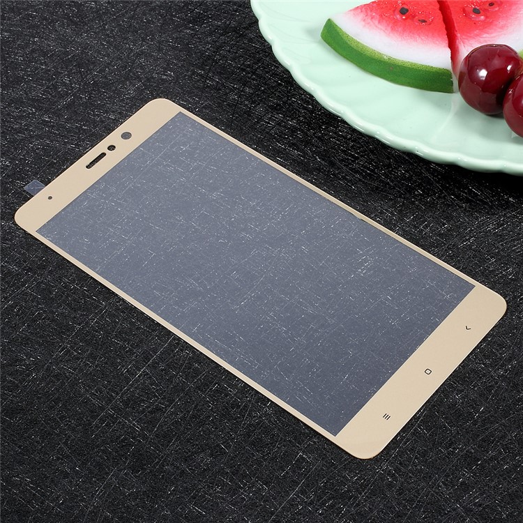 Full Size Tempered Glass Screen Protector Film Silk Print for Xiaomi Mi 5s Plus - Gold-3