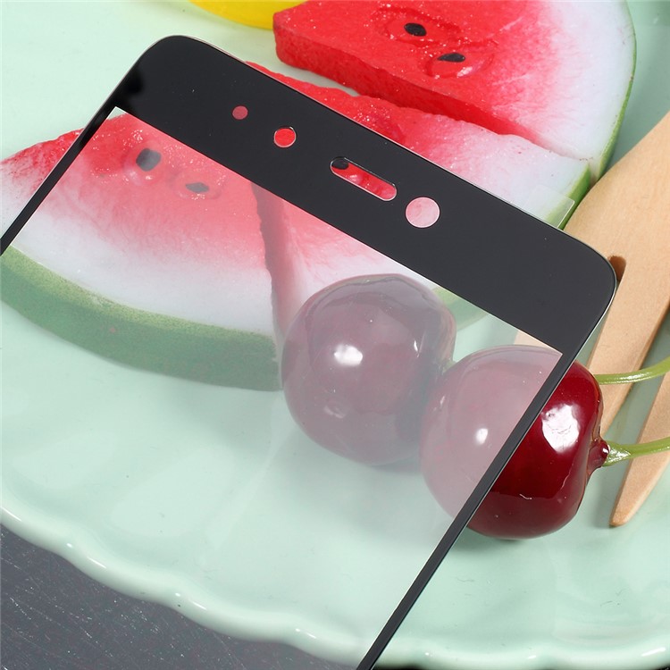 For Xiaomi Mi 5s Full Screen Coverage Tempered Glass Mobile Protector Film Silk Printing - Black-7