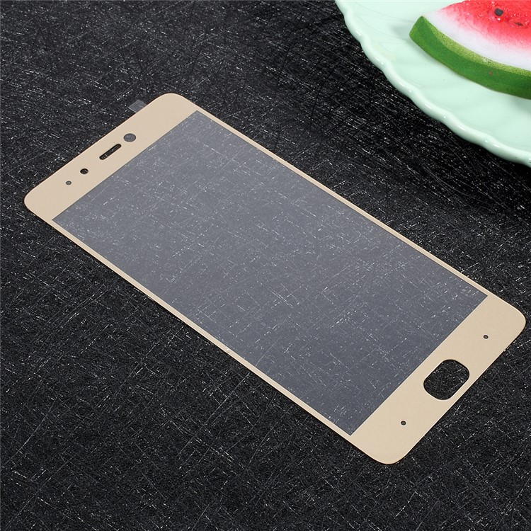 For Xiaomi Mi 5s Full Cover Mobile Tempered Glass Screen Protector Film Silk Printing - Gold-3