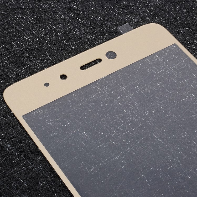 For Xiaomi Mi 5s Full Cover Mobile Tempered Glass Screen Protector Film Silk Printing - Gold-4