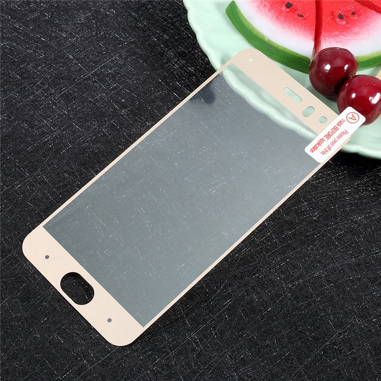 For Xiaomi Mi 6 Silk Printing Full Screen Cover Tempered Glass Protector Guard Film - Gold-2