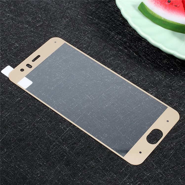 For Xiaomi Mi 6 Silk Printing Full Screen Cover Tempered Glass Protector Guard Film - Gold-3