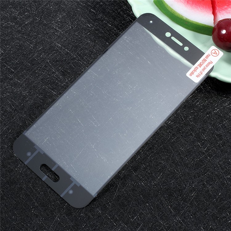 For Xiaomi Mi 5c Full Screen Cover Tempered Glass Protector Guard Film Silk Printing - Black-2
