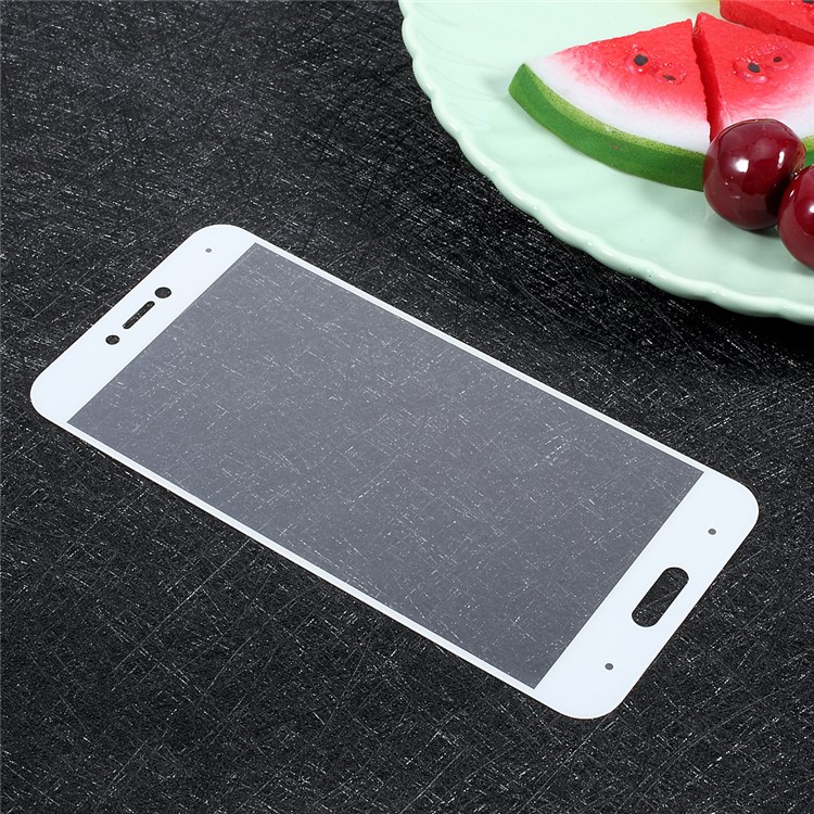 For Xiaomi Mi 5c Full Coverage Tempered Glass Screen Protector Film Silk Printing - White-4