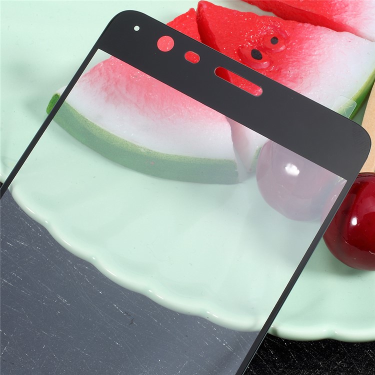 For OnePlus 3T / 3 Full Coverage Tempered Glass Screen Protector Film Silk Printing - Black-3