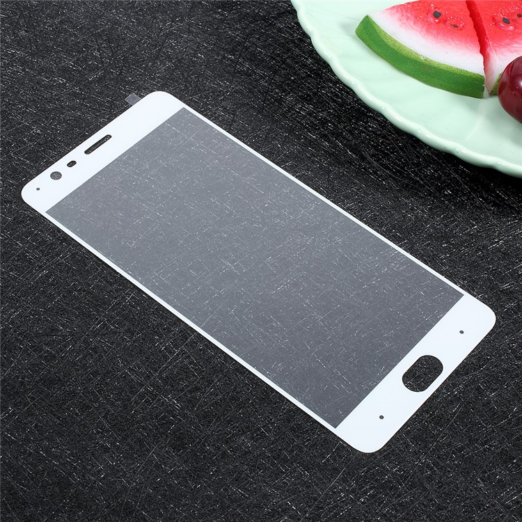 For OnePlus 3T / 3 Full Screen Cover Tempered Glass Protector Guard Film Silk Printing - White-3