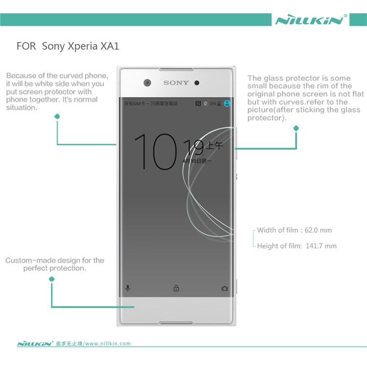 NILLKIN Crystal Clear Anti-fingerprint Screen Protector for Sony Xperia XA1-6