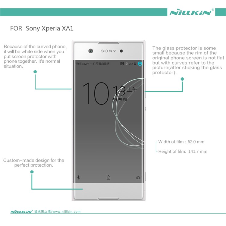 Nillkin Anti-rayures Matte Screen Protector Film De Bouclier Pour Sony Xperia XA1