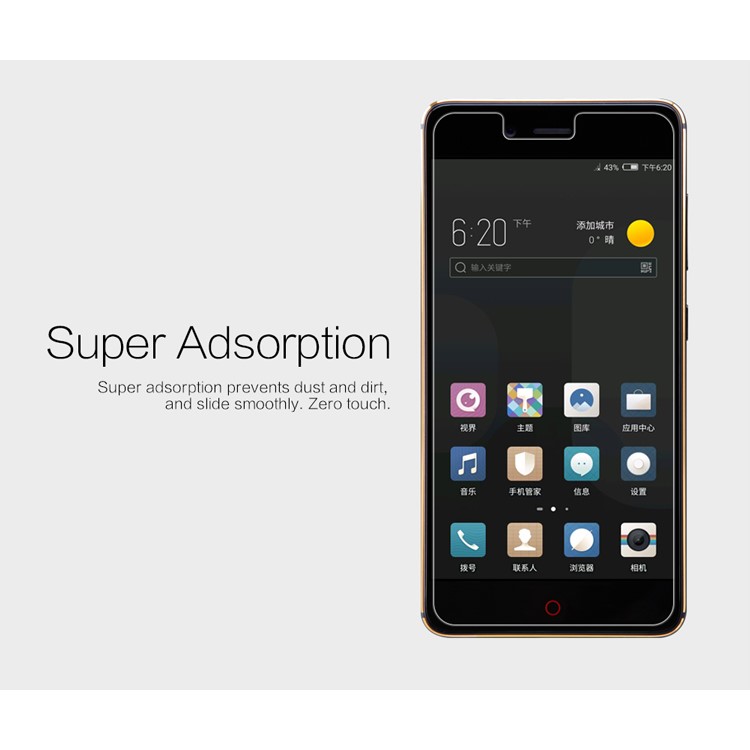 NILLKIN for ZTE nubia Z17 mini Anti-fingerprint HD Clear LCD Screen Protector Film-3