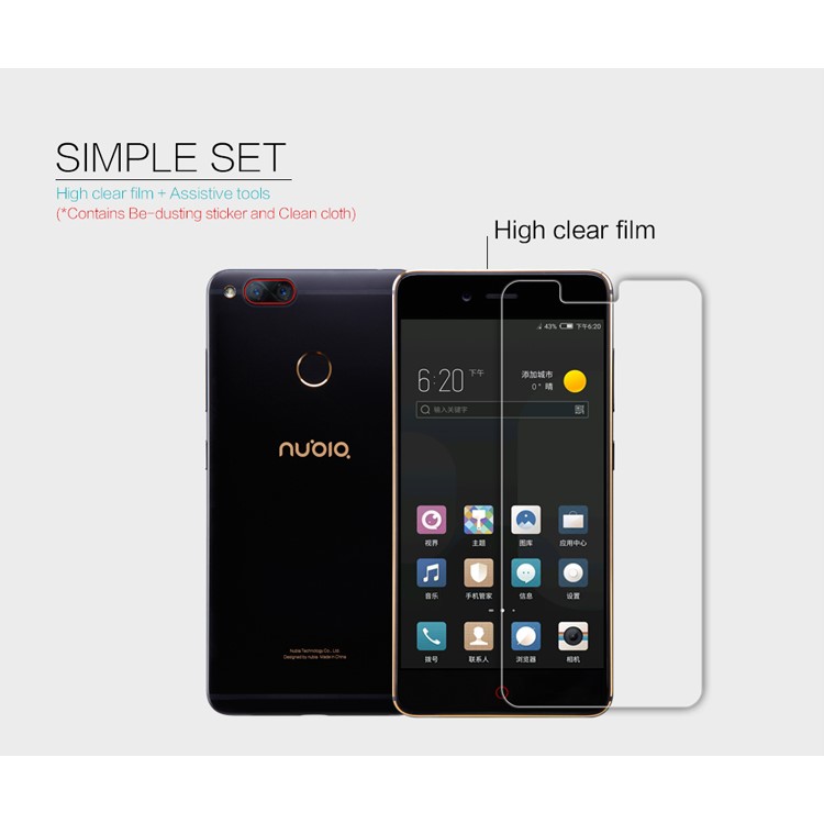 NILLKIN for ZTE nubia Z17 mini Anti-fingerprint HD Clear LCD Screen Protector Film-5