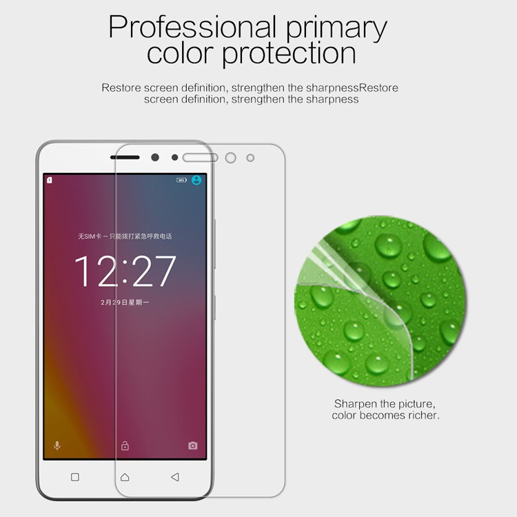 NILLKIN Anti-fingerprint HD Clear LCD Screen Protector Shield Film for Lenovo K6 Power-2