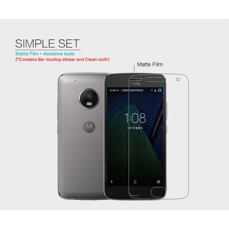 NILLKIN for Motorola Moto G5 Plus Anti-scratch Matte LCD Screen Protector Film-5