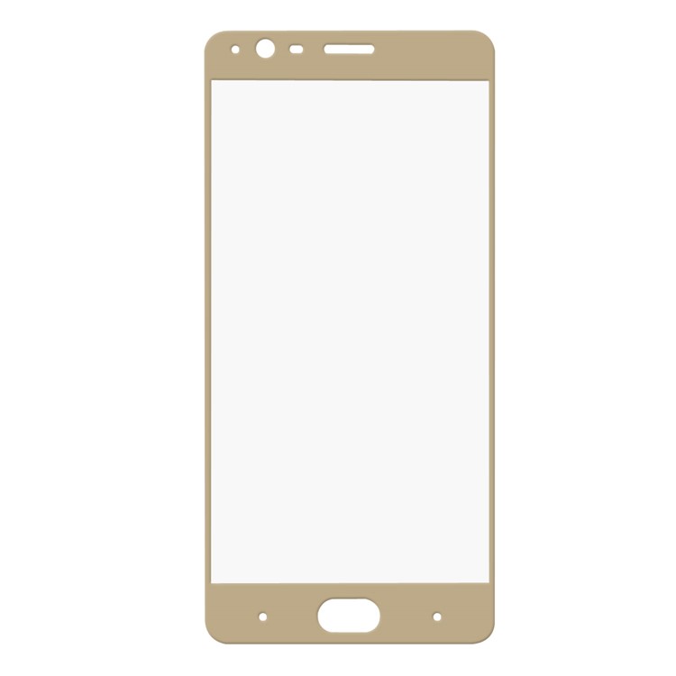 HAT PRINCE Tempered Glass Screen Guard Film for OnePlus 3/3T 0.26mm 9H 2.5D Arc Edge - Gold-3