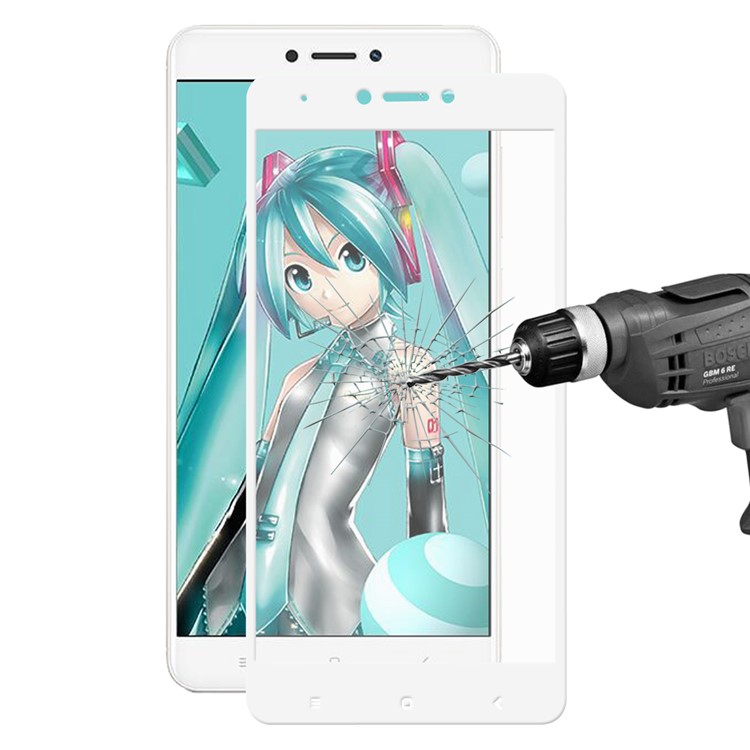 HAT PRINCE Tempered Glass Screen Guard for Xiaomi Redmi Note 4X 0.26mm 9H 2.5D Arc Edge - White-1