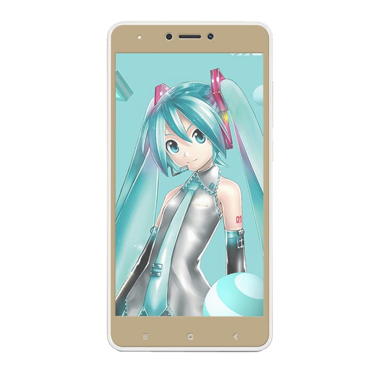 HAT PRINCE Tempered Glass Screen Protector Film Cover for Xiaomi Redmi Note 4X 0.26mm 9H 2.5D Arc Edge - Gold-2