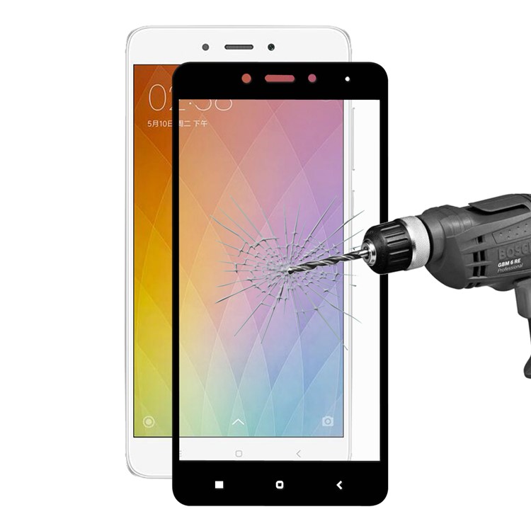 HAT PRINCE Tempered Glass Screen Protector for Xiaomi Redmi Note 4 0.26mm 9H 2.5D Arc Edge - Black-1