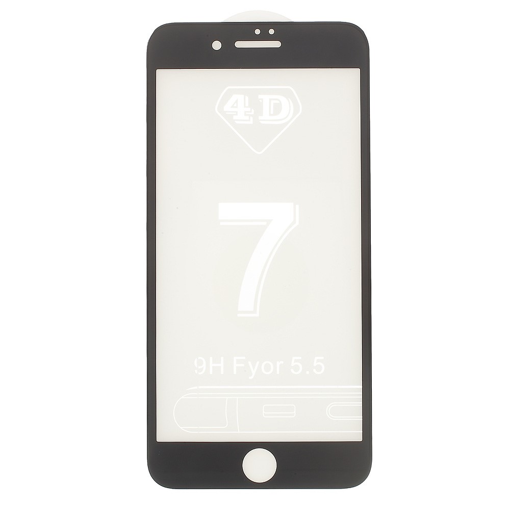 3D Full Coverage Tempered Glass Screen Protector Film for iPhone 7 4.7 inch - Black-1