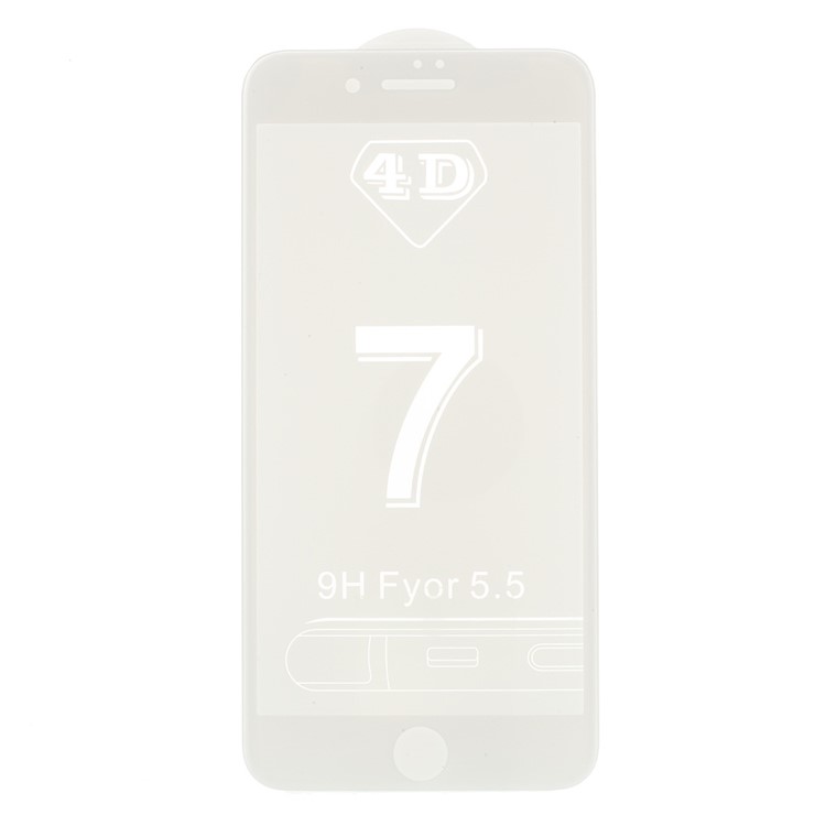 4D Full Cover Tempered Glass Screen Shiled Film for iPhone 7 Plus 5.5 inch - White-1
