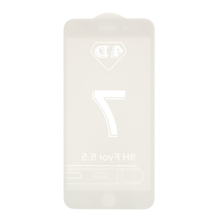 4D Full Cover Tempered Glass Screen Shiled Film for iPhone 7 Plus 5.5 inch - White-3