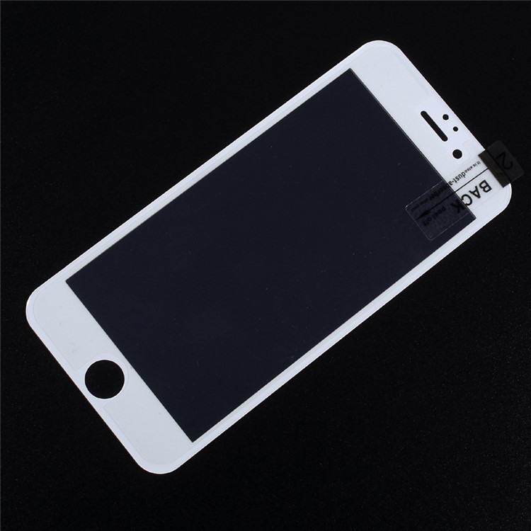 For iPhone 6s Plus/6 Plus Carbon Fiber Arc Edge Anti-blue-ray Full Coverage Tempered Glass Screen Protector - White-2
