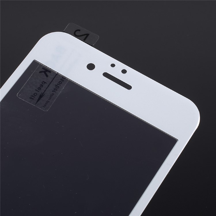 For iPhone 6s Plus/6 Plus Carbon Fiber Arc Edge Anti-blue-ray Full Coverage Tempered Glass Screen Protector - White-3