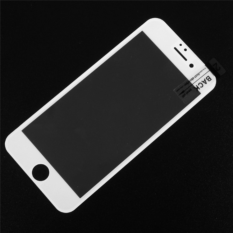 Anti-blue-ray Full Coverage Carbon Fiber Arc Edge Tempered Glass Screen Protector for iPhone 7 - White-1