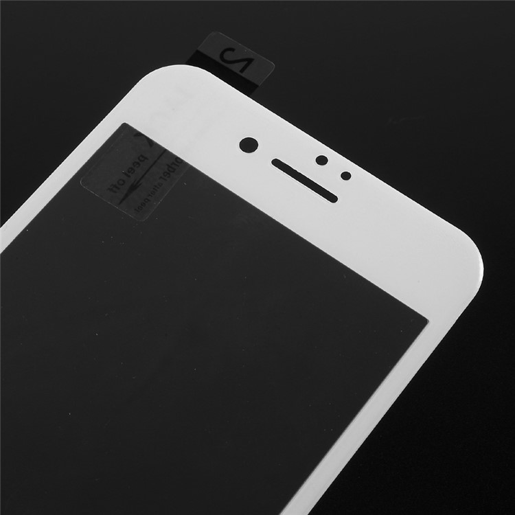 Anti-blue-ray Full Coverage Carbon Fiber Arc Edge Tempered Glass Screen Protector for iPhone 7 - White-3