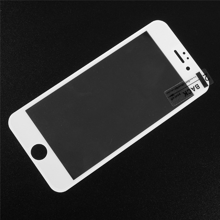 Carbon Fiber Edge Full Coverage Tempered Glass Shield Film para iPhone 6s / 6 - branco-2