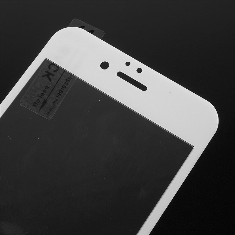 Carbon Fiber Edge Full Coverage Tempered Glass Shield Film para iPhone 6s / 6 - branco-3