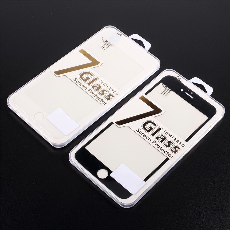 Carbon Fiber Edge Full Coverage Tempered Glass Screen Protector for iPhone 6s Plus / 6 Plus - Black-6