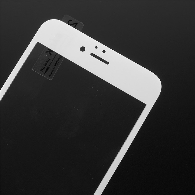 Soft Edge Carbon Fiber Full Coverage Tempered Glass Screen Protector for iPhone 6s Plus / 6 Plus - White-3