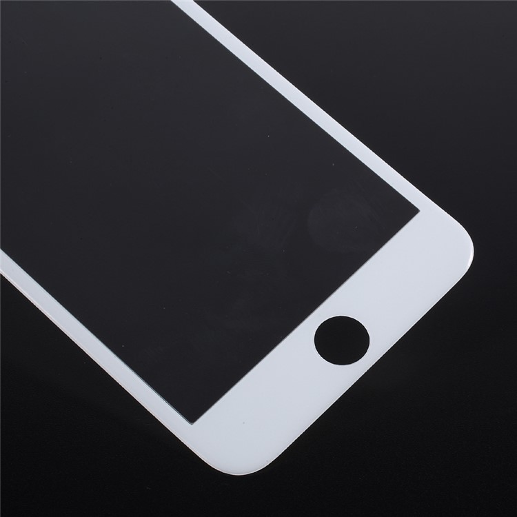 Full Screen Coverage Carbon Fiber Soft Arc Edge Tempered Glass Screen Protector for iPhone 7 Plus - White-4