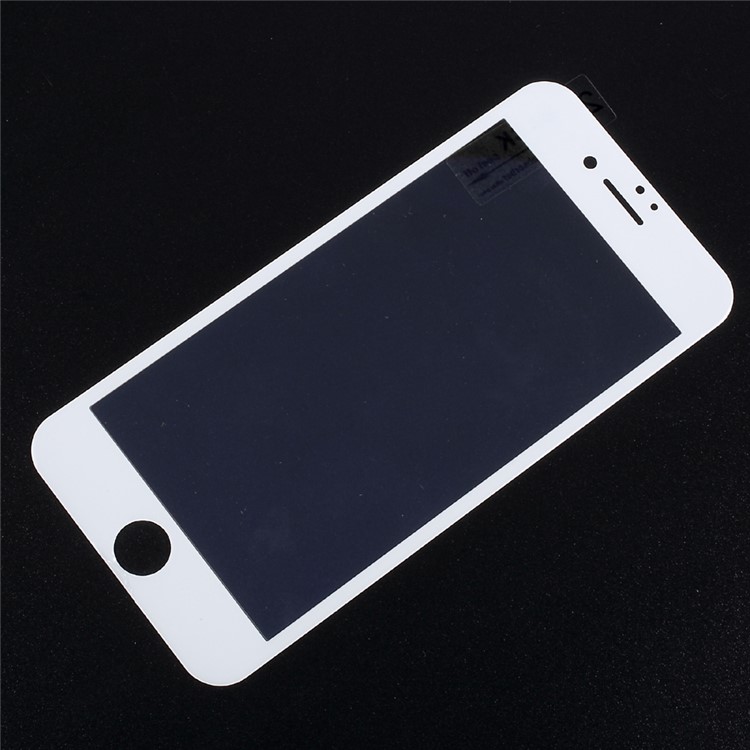 Full Size Arc Soft Carbon Fiber Edge Tempered Glass Screen Protector for iPhone 7 - White-1