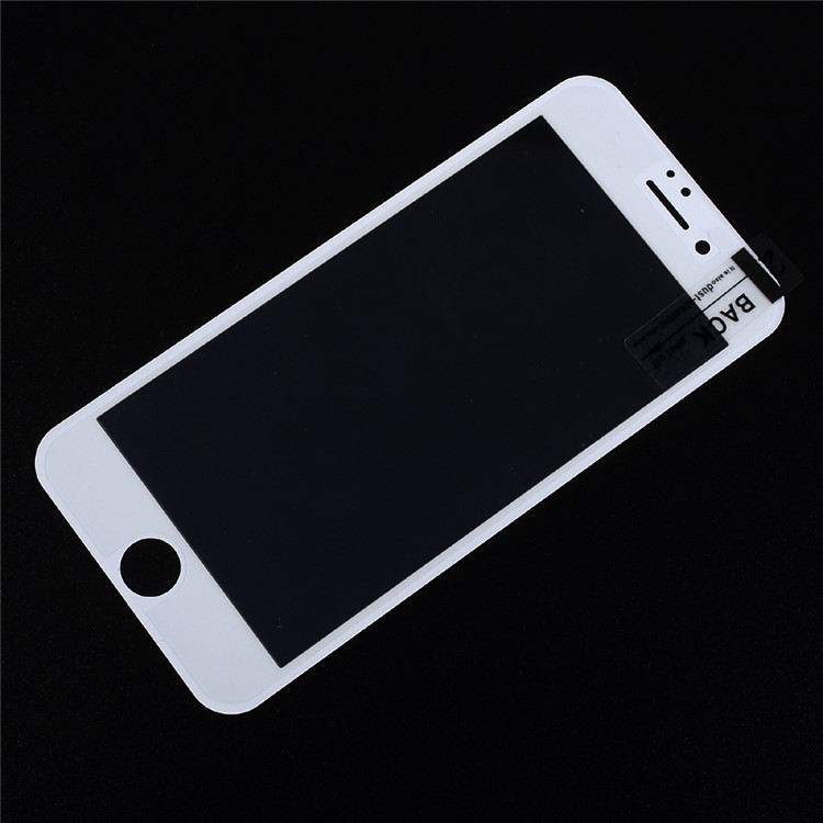 Full Size Arc Soft Carbon Fiber Edge Tempered Glass Screen Protector for iPhone 7 - White-2