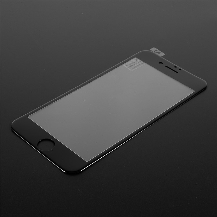 Full Screen Coverage Carbon Fiber Soft Arc Edge Tempered Glass Screen Protector for iPhone 7 - Black-1