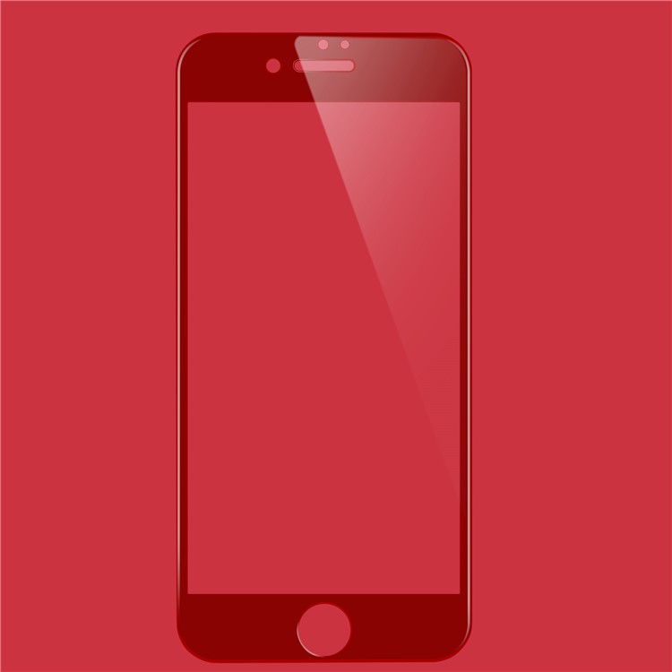 WUW-G08 4D Arc Edge Anti-fingerprint Ultra Clear Tempered Glass Protector Film for iPhone 7 - Red-2