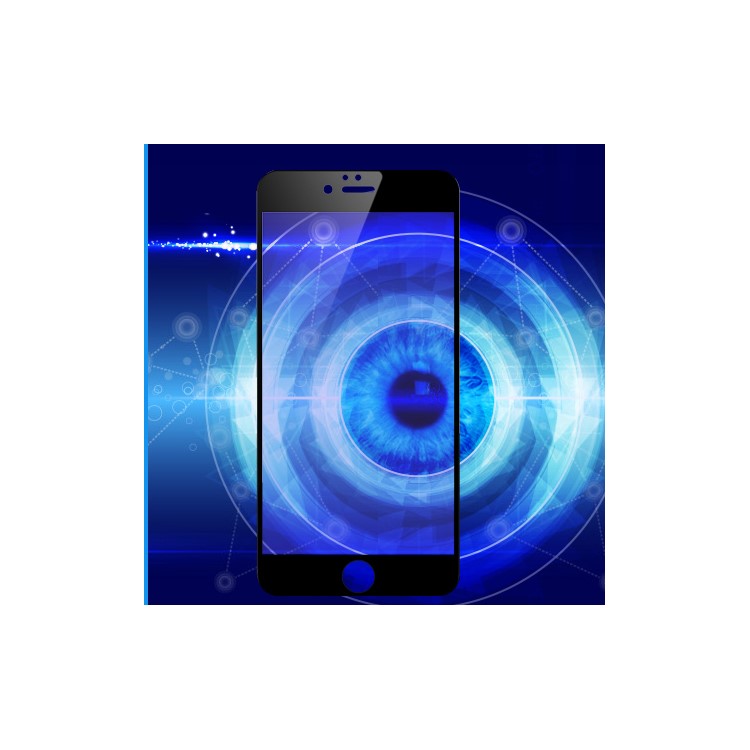 WUW G06 for iPhone 7 2.5D Soft Arc Edge Anti-blue-ray Tempered Glass Protector Film - Black-1