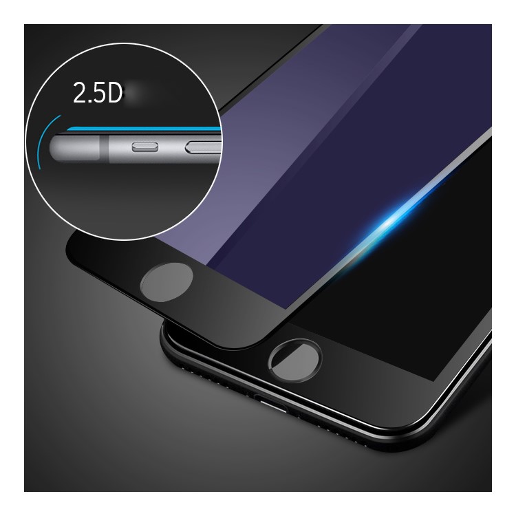 WUW G06 for iPhone 7 2.5D Soft Arc Edge Anti-blue-ray Tempered Glass Protector Film - Black-5