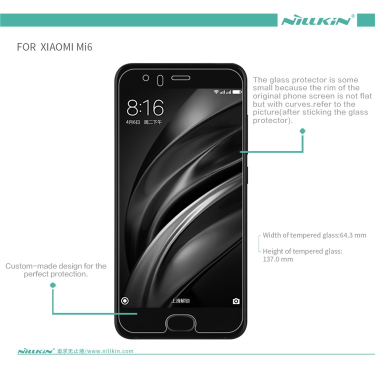 NILLKIN Amazing H+PRO for Xiaomi Mi 6 Tempered Glass Screen Protector Nanometer Anti-Explosion-12