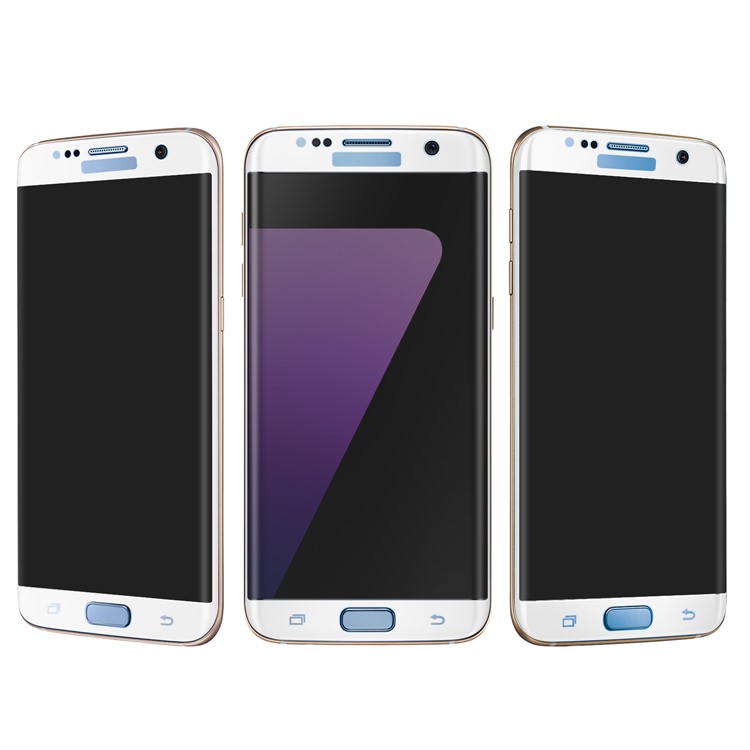 ANGIBABE 0.3mm 3D Curved Full Size Silk Print Anti-peep Tempered Glass Protector for Samsung Galaxy S7 Edge G935 - White-3