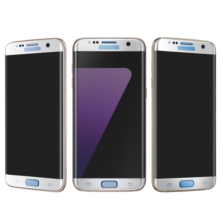 For Samsung Galaxy S7 Edge G935 ANGIBABE Silk Print 3D Curved Full Size 0.3mm Anti-peep Tempered Glass Protector - Silver-3