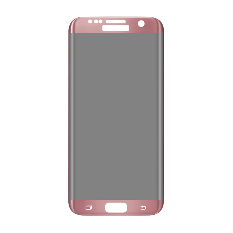 ANGIBABE Full Size Silk Print 0.3mm 3D Curved Anti-peep Tempered Glass Protector for Samsung Galaxy S7 Edge G935 - Rose Gold-2